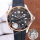 Swiss Quality Copy Omega Seamaster 300m Citizen Watch Two Tone Rose Gold Blue Rubber Strap (4)_th.jpg